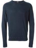 Massimo Alba Crew Neck Sweater, Men's, Size: Small, Blue, Cotton
