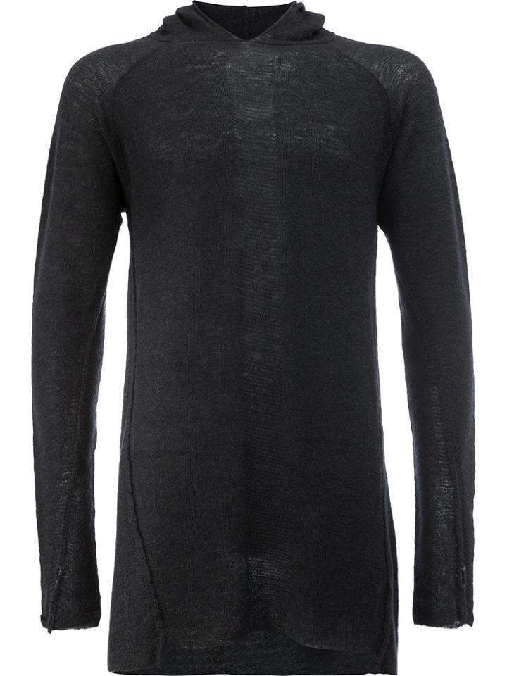 Masnada Slim-fit Hooded Jumper - Black