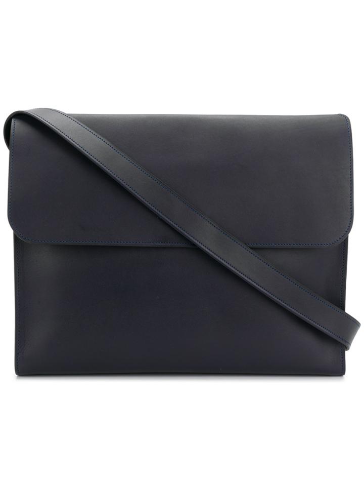 Isaac Reina Foldover Messenger Bag - Blue