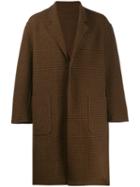 Mackintosh Neilston Brown Check Wool Reversible Chesterfield Coat