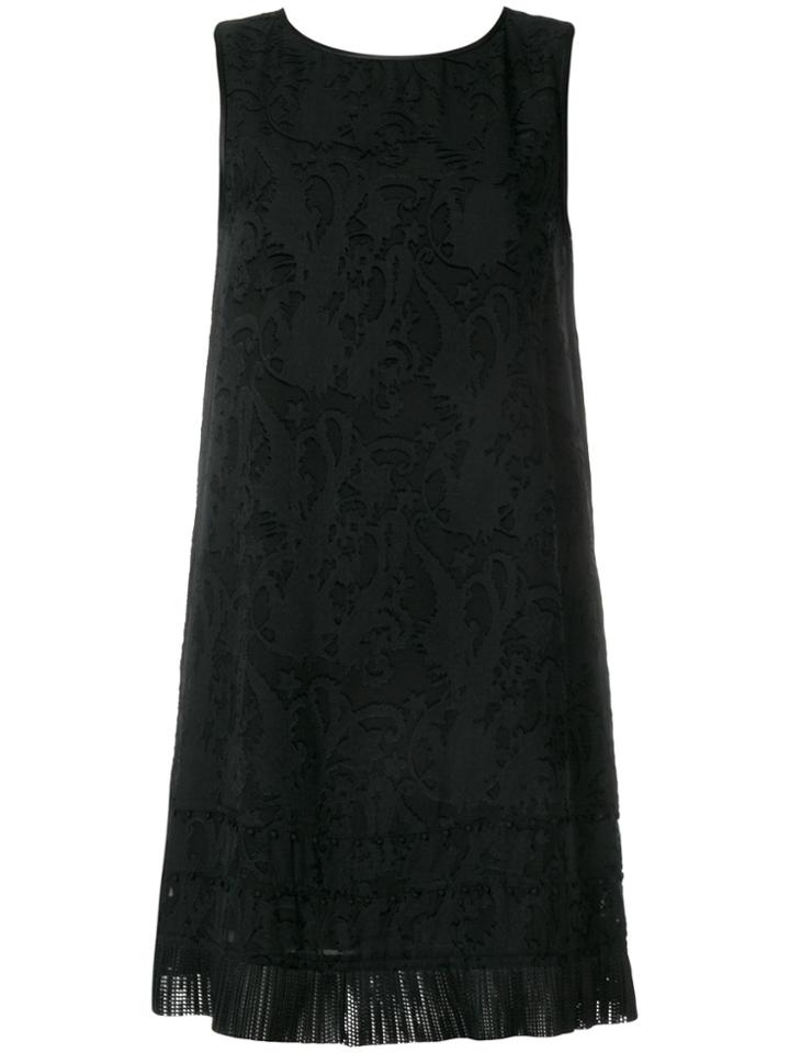 Emporio Armani Lace-print Shift Dress - Black