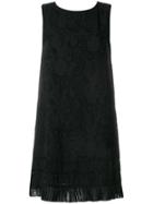 Emporio Armani Lace-print Shift Dress - Black