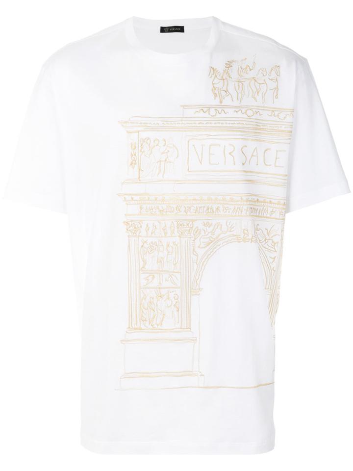 Versace Ancient Greece Print T-shirt - White