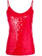 P.a.r.o.s.h. Sequin Embellished Cami Top - Red