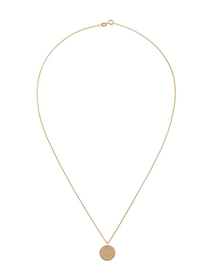 Malaika Raiss Kiss Me Heart Necklace - Metallic