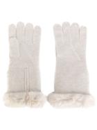 N.peal Fur-trim Gloves - Neutrals