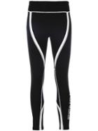 Fendi - Line And Logo Print Workout Pants - Women - Polyamide/spandex/elastane - 42, Black, Polyamide/spandex/elastane