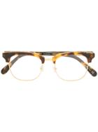 Stella Mccartney Eyewear Square Tortoise Shell Glasses - Brown