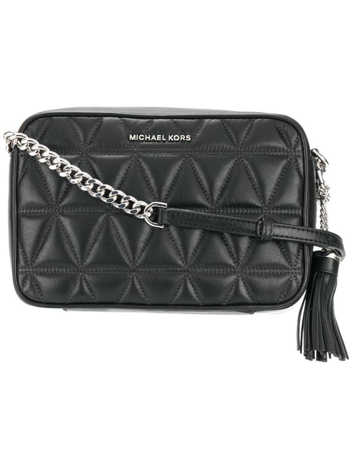 Michael Michael Kors Ginny Quilted Crossbody Bag - Black