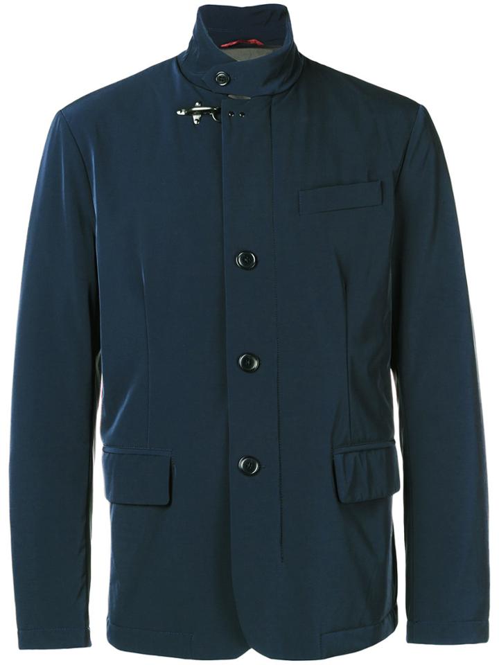 Fay Buttoned Lightweight Jacket - Blue