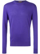 Cruciani - Casual Jumper - Men - Silk/cashmere - 50, Pink/purple, Silk/cashmere