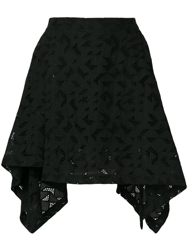 Neil Barrett Geometric Patterned Skirt - Black