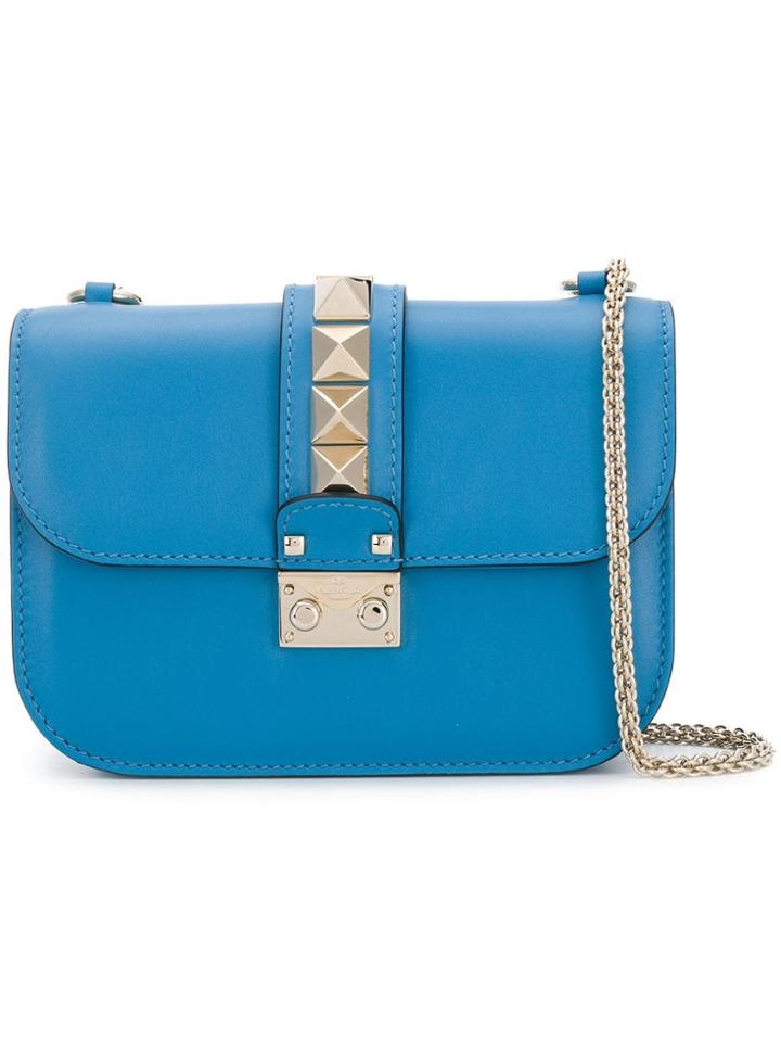 Valentino Valentino Garavani Glamlock Shoulder Bag - Blue