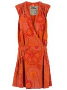 Projet Alabama Sunshine Patterned Wrap Dress, Women's, Size: Small, Yellow/orange, Cotton