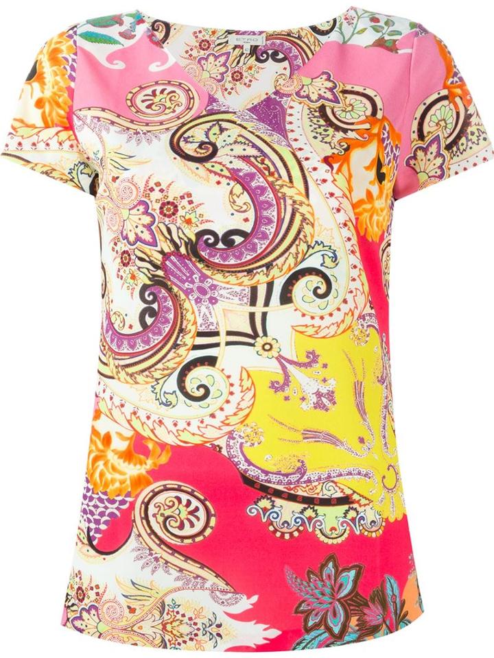 Etro V-neck Printed Top