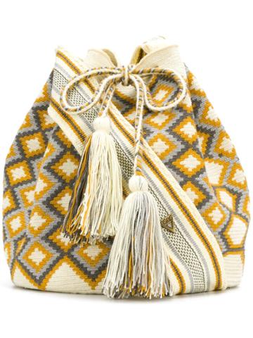 Naledi Geometric Pattern Bag - Neutrals