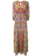 Etro Long Printed Dress - Pink