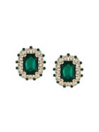 Dolce & Gabbana Rhinestone Embellished Crystal Earring - Gold
