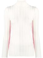 Marni Contrast Turtle-neck Sweater - White