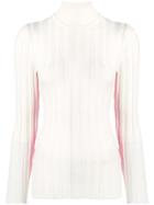 Marni Contrast Turtle-neck Sweater - White