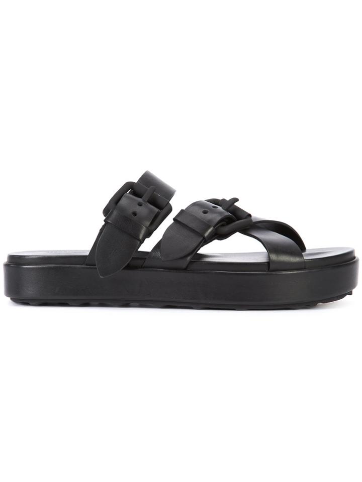 Alexander Wang Strappy Slip-on Sandals - Black