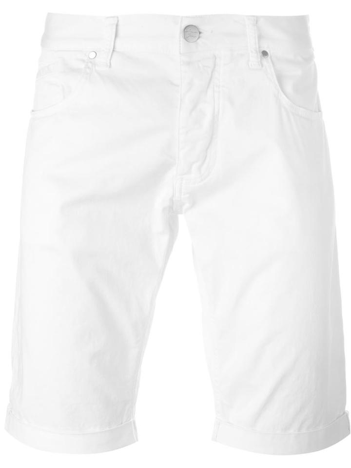 Armani Jeans Bermuda Shorts, Men's, Size: 56, White, Cotton/spandex/elastane