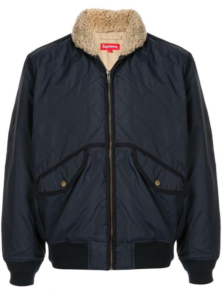 Supreme Quilted Tanker Jacket - Blue