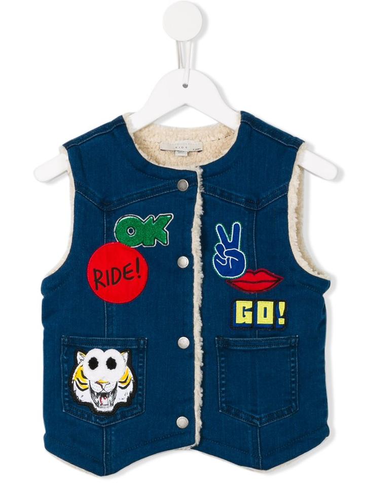 Stella Mccartney Kids Patched Denim Gilet, Boy's, Size: 8 Yrs, Blue