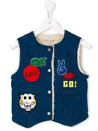Stella Mccartney Kids Patched Denim Gilet, Boy's, Size: 8 Yrs, Blue