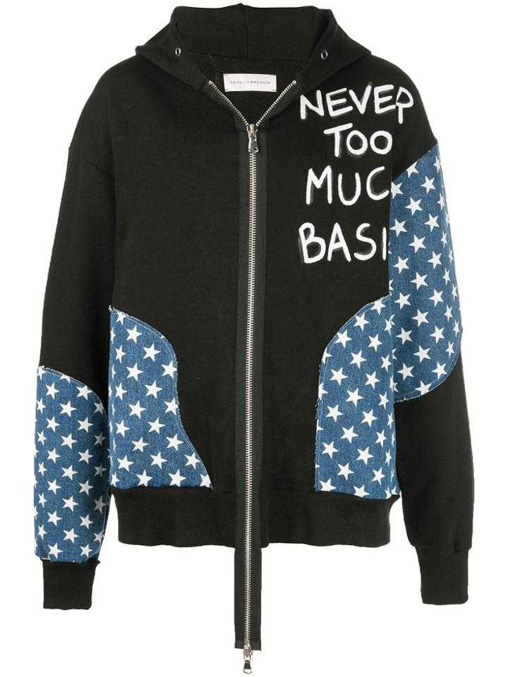 Faith Connexion Ntmb Stars Hooded Sweater - Black