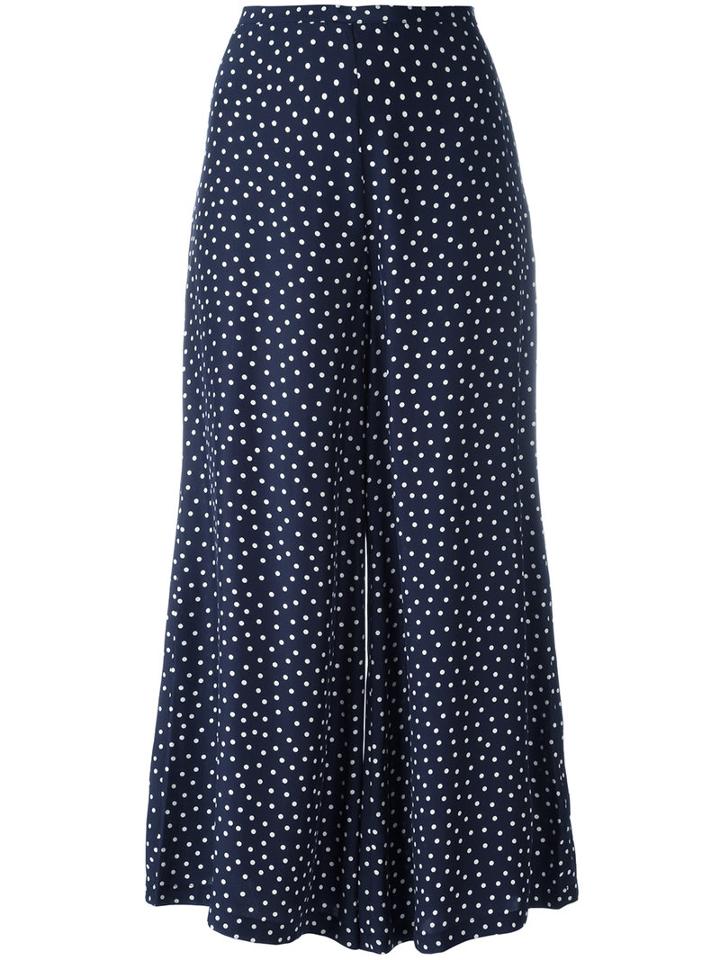 P.a.r.o.s.h. Polka Dot Trousers, Women's, Size: Xl, Blue, Silk
