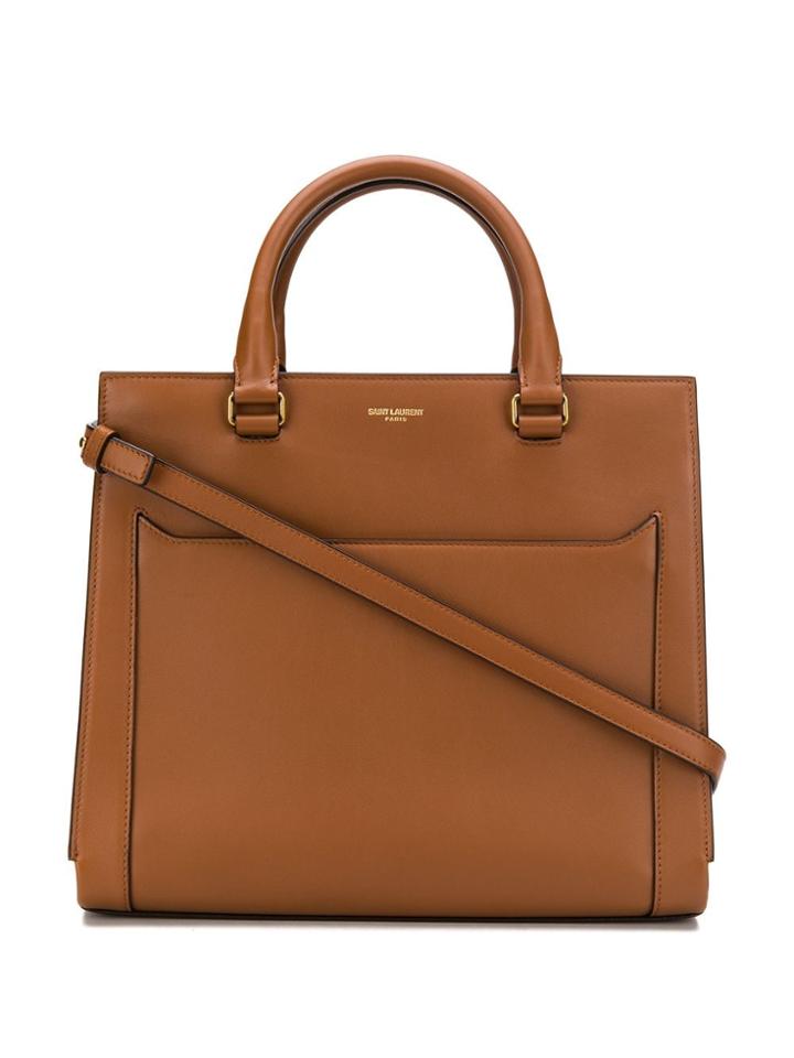 Saint Laurent Medium East Side Tote Bag - Brown