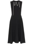 Christopher Kane Black Cut-out Embellished Midi Dress