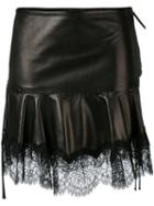 Roberto Cavalli - Fringed Skirt - Women - Silk/leather/polyamide/viscose - 42, Black, Silk/leather/polyamide/viscose