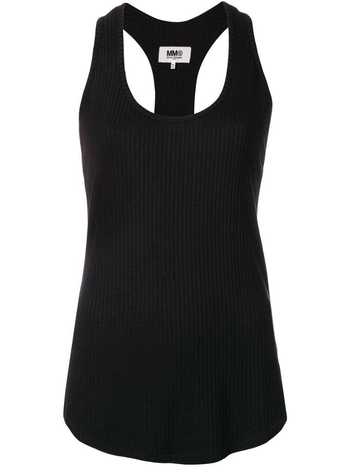 Mm6 Maison Margiela Slim-fit Tank Top - Black