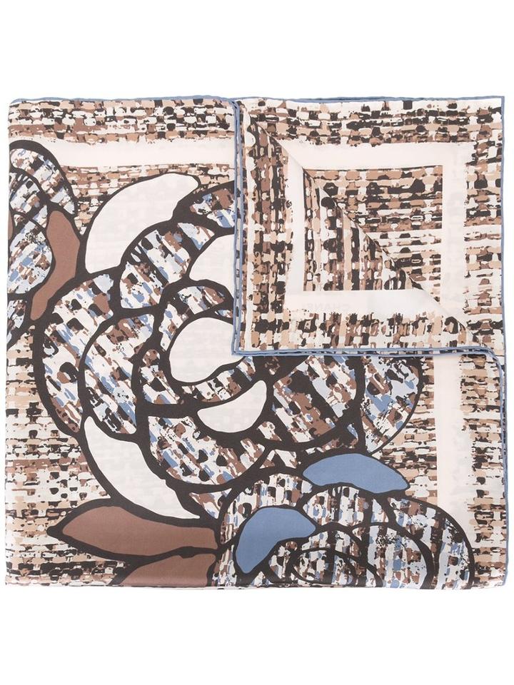 Chanel Vintage Printed Silk Scarf, Women's, Nude/neutrals