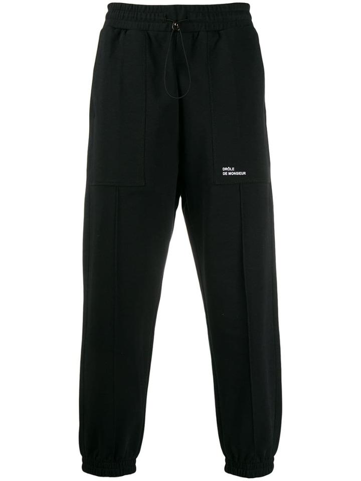 Drôle De Monsieur Cotton Track Pants - Black