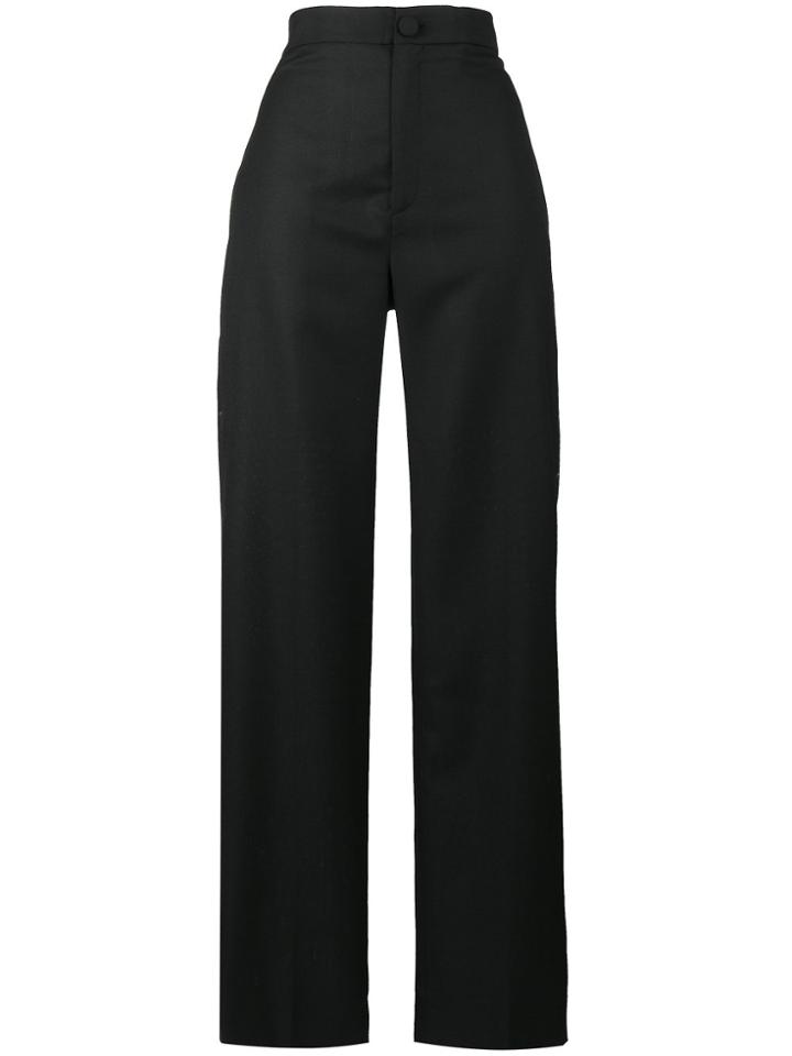 Maison Margiela Crease-effect Trousers - Black