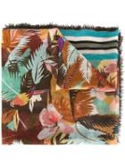Valentino Tropical Print Scarf, Men's, Silk/cashmere/wool