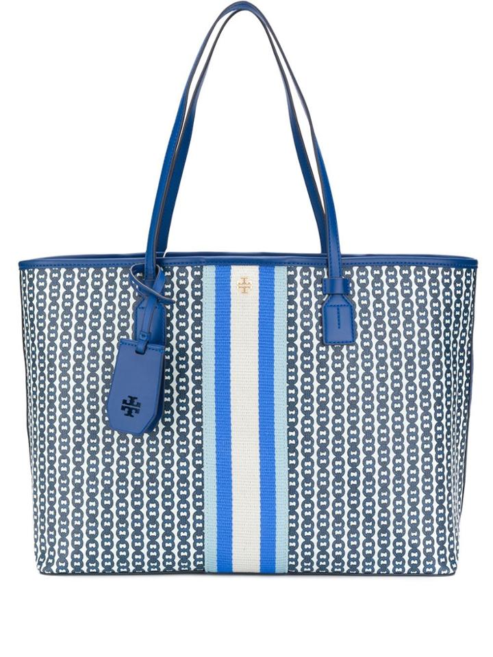 Tory Burch Gemini Link Printed Tote Bag - Blue