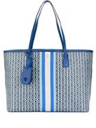 Tory Burch Gemini Link Printed Tote Bag - Blue