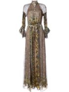 Etro Floral Print Dress, Women's, Size: 40, Brown, Silk
