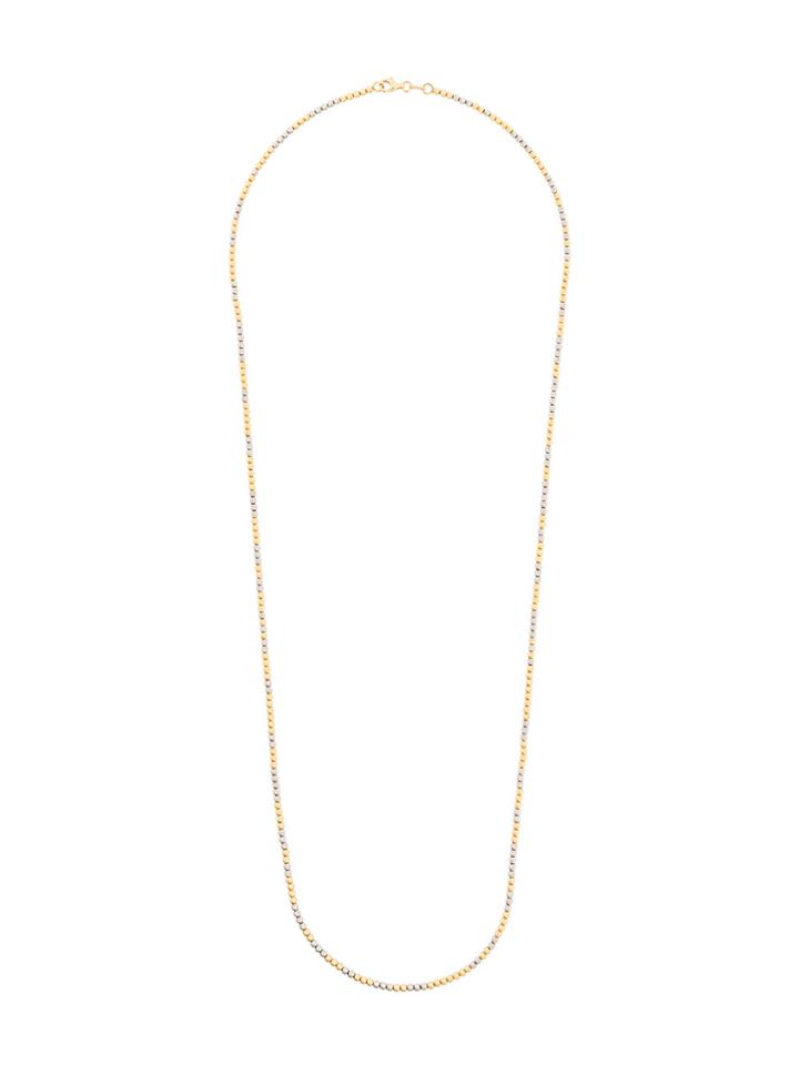 Carolina Bucci 18kt Yellow And White Gold Long Disco Ball Necklace -