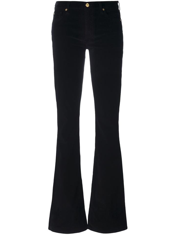 7 For All Mankind Flared Trousers - Black