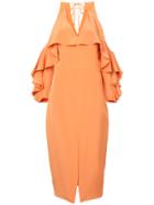 Cushnie Et Ochs Aura Cold Shoulder Dress - Yellow & Orange