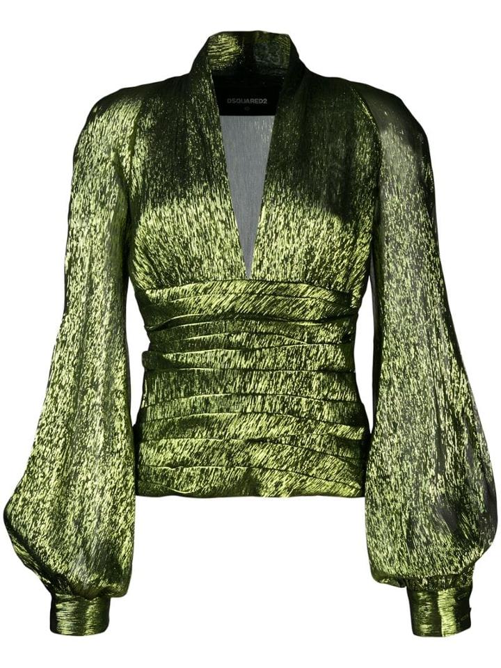 Dsquared2 Balloon Sleeve Blouse - Green