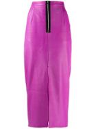 Natasha Zinko Zip Detail Midi Skirt - Purple