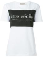 Être Cécile Logo Print T-shirt, Women's, Size: Small, White, Cotton