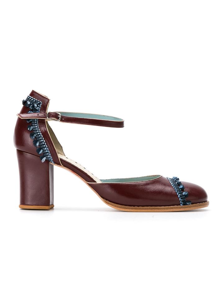 Sarah Chofakian Leather Pumps - Red
