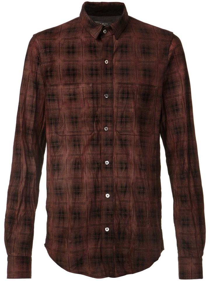 Amiri Plaid Button Down Shirt - Red